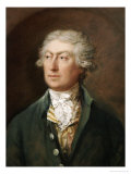Portrait of the Artist, Bust Length in a Green Coat and White Stock Giclee Print by Thomas Gainsborough