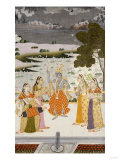 Krishna with the Gopis, Rajesthan, Possibly Bikaner, circa 1760 Giclee Print