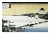 Evening Glow at Seta reproduction procédé giclée par Ando Hiroshige