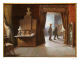 The Critic in the Artist's Studio Giclee Print by Michael Therkildsen The Critic in the Artist's Studio Giclee Print by Michael Therkildsen