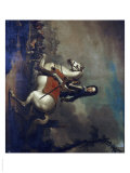 Portrait of King William III, Full Length in Armour, Holding a Baton Giclee Print by Jan Wyck
