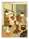 Returning Sails Of The Towel Rack Lámina giclée por Suzuki Harunobu