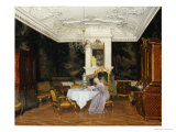 A Lady in an Interior, Fredensborg Giclee Print by Adolf Heinrich Claus Hansen A Lady in an Interior, Fredensborg Giclee Print by Adolf Heinrich Claus Hansen