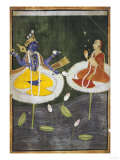 Krishna and Tadha Enthroned, Mankot or Bilaspur, circa 1700 Giclee Print