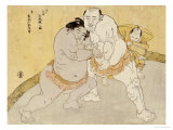 The Match Between Tanikaze Kajinosuke and Kimenzan Tanigoro Giclee Print by Katsukawa Shunsho