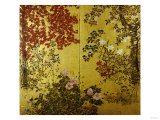 Camellias, Hydrangeas, Cherry Flowers, Lilies and Other Flowers, 18th Century reproduction procédé giclée