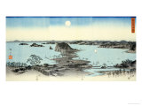 Night View Of Eight Excellent Sceneries Of Kanazawa In Musashi Province Lámina giclée por Ando Hiroshige