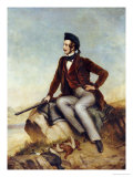 Portrait of a Gentleman Thought to Be Prince Albert Seated in Highland Dress Holding a Gun Giclee Print by William Smellie Watson
