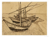 Barques sur la plage, 1888 Reproduction procédé giclée par Vincent van Gogh