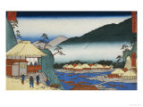 View from "Seven Hot Springs at Hakone" reproduction procédé giclée par Ando Hiroshige