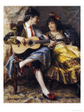 A Spanish Singer and His Lady Giclee-trykk av Arthur Alfred Burrington A Spanish Singer and His Lady Giclee-trykk av Arthur Alfred Burrington