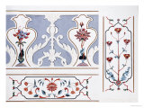 Details Of The Mosaics At The Taj Mahal, Agra School, Circa 1815 Lámina giclée