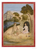 A Lady Entertaining a Bhil, 1650-1700 Giclee Print by Ali Quli Jubadar