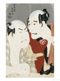 Double Half-Length Portrait of the Actors Nakajima Wadaemon and Nakamura Konozo, circa 1794 reproduction procédé giclée par Toshusai Sharaku 