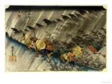 Driving Rain, Shono Lámina giclée por Ando Hiroshige Driving Rain, Shono Lámina giclée por Ando Hiroshige