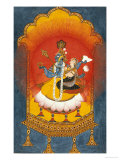 Vishnu and Lakshmi Enthroned, Basohli School circa 1690 Giclée-tryk Vishnu and Lakshmi Enthroned, Basohli School circa 1690 Giclée-tryk