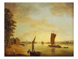 Shipping on the River Thames Giclee Print by Francis Swaine