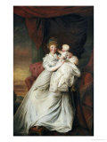 Portrait of Eleanor, Countess of Harborough, with Her Son Robert Giclee Print by Matthew William Peters