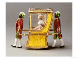 Automaton Sedan Chair with a Figure of Catherine the Great, Signed Faberge, 1908-1917 Reproduction procédé giclée par Carl Faberge