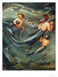 Mermaids in the Deep, 1882 Giclee Print by Edward Burne-Jones