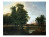 A View of Westminster Abbey, from Rosamund's Pond, St. James's Park Giclee Print by John Inigo Richards