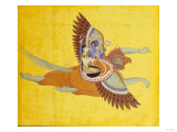 Vishnu and Lakshmi on Garuda Bundi, circa 1700 Giclée-tryk Vishnu and Lakshmi on Garuda Bundi, circa 1700 Giclée-tryk