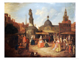 View of Stocks Market Giclee Print by Joseph Van Aken