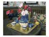Roses on a Table Giclee Print by Adrian Demout