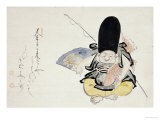 Ebisu Dancing with a Poem Giclee Print by Hakuin Ekaku Ebisu Dancing with a Poem Giclee Print by Hakuin Ekaku