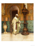 An Arab in a Palace Interior reproduction procédé giclée par Rudolph Ernst