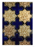 A Panel of Kashan Lustre Stellar and Cobalt Cruciform Tiles, 13th Century Giclee Print A Panel of Kashan Lustre Stellar and Cobalt Cruciform Tiles, 13th Century Giclee Print