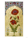 A Single Stem of Poppy Blossoms on Gold Ground, 1770-80 AD Giclee Print