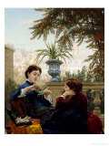 Moments d'oisiveté reproduction procédé giclée par Louis Pinel De Grandchamp