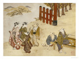The First Meeting, from the Set, the Fox's Wedding, circa 1765 Giclee Print by Tachibana Minko