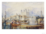 The Tower of London, circa 1825 Reproduction procédé giclée par William Turner