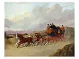 The Edinburgh to London Royal Mail Coach Giclee Print by John Frederick Herring I