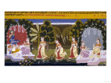 Illustration to the Gita Gorinda, Mewar 1720-1730 Lámina giclée Illustration to the Gita Gorinda, Mewar 1720-1730 Lámina giclée