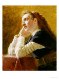 Portrait of a Young Woman Giclee Print by Ilya Efimovich Repin