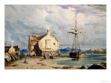 Tegwin Ferry with Snowdon in the Distance, from Near Harlech, North Wales, 1826 Impressão giclée por John Varley