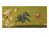 Maharaja Jagat Singh Pursuing An Escaped Elephant. Lámina giclée