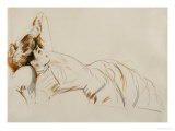 An Elegant Lady Reclining Giclee Print by Paul-cesar Helleu An Elegant Lady Reclining Giclee Print by Paul-cesar Helleu