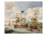 Queen Anne's Visit to Greenwich Giclee Print by Jan Griffier The Elder