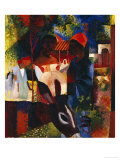 A Market in Tunis, 1914 reproduction procédé giclée par Auguste Macke