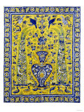 A Qajar Cuerda Seca Tile Panel Giclee Print
