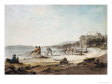 A Drawnet at Tenby, 1795 Giclee Print by Julius Caesar Ibbetson