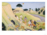 Illustration to the Ramayana Rama and Lakshmana Being Carried by Monkey Princes, circa 1800 Giclee Print