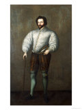 Portrait of a Gentleman Traditionally Identified as Sir Francis Drake, English School Giclee Print