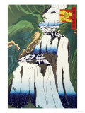 The Mist Spraying Waterfall at Nikko reproduction procédé giclée par Hiroshige II 