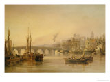 A View of Newcastle from the River Tyne Giclee Print by Thomas Miles Richardson