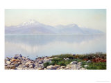 A Lake Landscape with Mountains Beyond, 1898 Giclee Print by Konstantin Iakovlevich Kryzhitskii